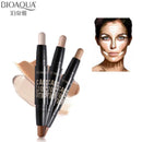 BIOAQUA Brand Double Head 3D Bronzer Highlighter Stick Face Makeup Concealer Pen Foundation Stick Cream Texture Contour Pencil-01-JadeMoghul Inc.