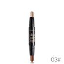 BIOAQUA Brand Double Head 3D Bronzer Highlighter Stick Face Makeup Concealer Pen Foundation Stick Cream Texture Contour Pencil-03-JadeMoghul Inc.
