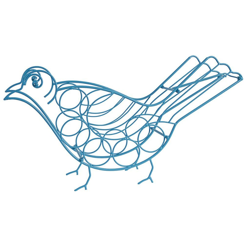 Bird Shape Metal Wine Holder, Blue-Wine Holder-Blue-Metal-JadeMoghul Inc.