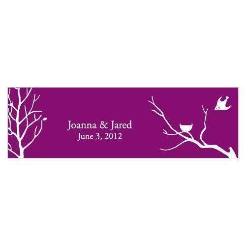 Bird with Nest Silhouette Card Indigo Blue (Pack of 1)-Wedding Favor Stationery-Lavender-JadeMoghul Inc.