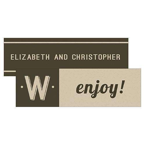 Bistro Bliss Rectangular Favor Tag Charcoal (Pack of 1)-Wedding Favor Stationery-Charcoal-JadeMoghul Inc.