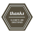 Bistro Bliss Small Sticker Charcoal (Pack of 1)-Wedding Favor Stationery-Charcoal-JadeMoghul Inc.