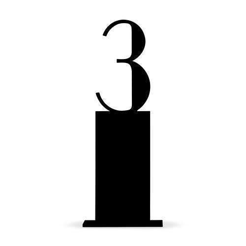 Black Acrylic Table Number - Pedestal Style (Pack of 1)-Table Planning Accessories-JadeMoghul Inc.