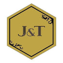 Black and Gold Opulence Diecut Sticker (Pack of 1)-Wedding Favor Stationery-JadeMoghul Inc.