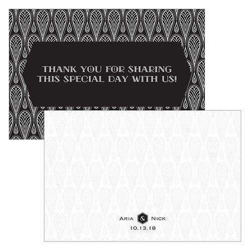 Black and Gold Opulence Large Rectangular Tag (Pack of 1)-Wedding Favor Stationery-JadeMoghul Inc.