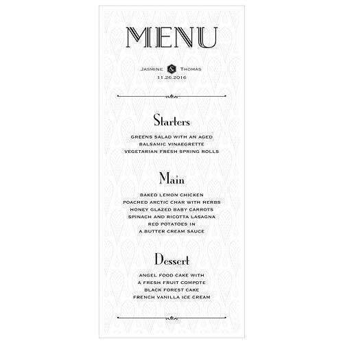 Black and Gold Opulence Menu Card (Pack of 1)-Reception Stationery-JadeMoghul Inc.