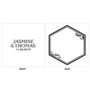 Black and Gold Opulence Personalized Engraved Acrylic Block Cake Topper (Pack of 1)-Wedding Cake Toppers-JadeMoghul Inc.