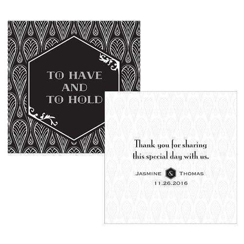 Black and Gold Opulence Square Tag (Pack of 1)-Wedding Favor Stationery-JadeMoghul Inc.