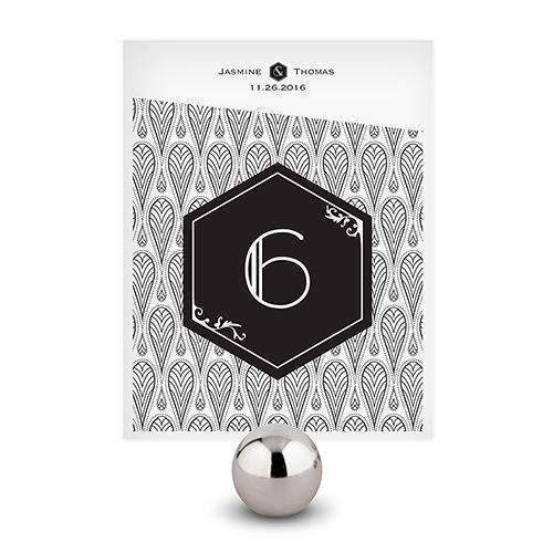 Black and Gold Opulence Table Number Numbers 1-12 (Pack of 12)-Table Planning Accessories-25-36-JadeMoghul Inc.