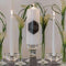 Black and Gold Opulence Unity Candle White (Pack of 1)-Wedding Ceremony Accessories-Ivory-JadeMoghul Inc.