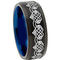 Black Engagement Rings Black Blue Tungsten Carbide Heart Ring