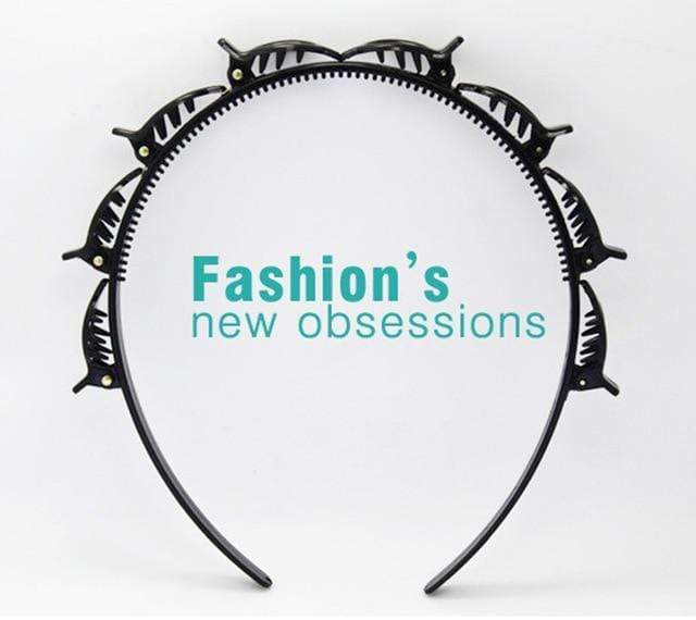 Black Braider Hair Clip Burst Pin Hairdo Bring Hair Hoop Multi-storey Wisp Air Weave Head Hoop Styling Tool AExp