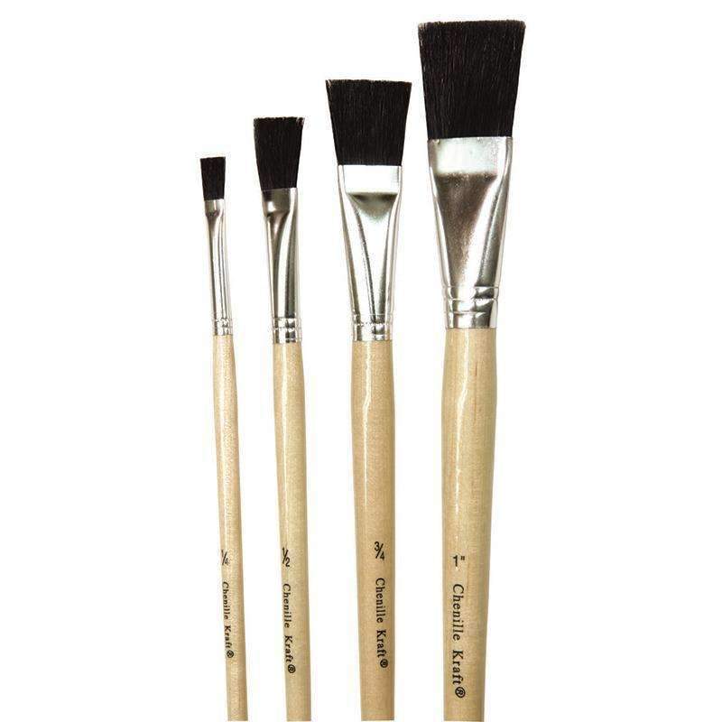 BLACK BRISTLE EASEL BRUSH 1 EACH-Arts & Crafts-JadeMoghul Inc.