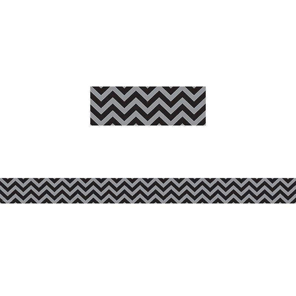 BLACK CHEVRON STRAIGHT BORDER TRIM-Learning Materials-JadeMoghul Inc.