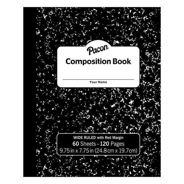 BLACK COMPOSITION BOOK 9.75 X 7.75-Arts & Crafts-JadeMoghul Inc.