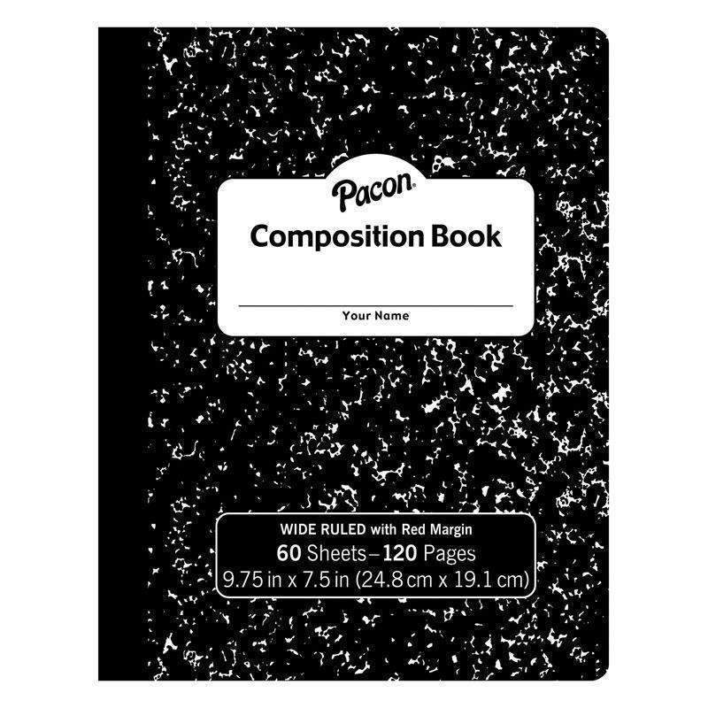 BLACK COMPOSTITION BOOK 9.75 X 7.5-Arts & Crafts-JadeMoghul Inc.
