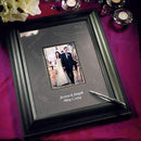 Black Framed Inscribable Signature Keepsake Mat Kit Large (Pack of 1)-Wedding Reception Accessories-JadeMoghul Inc.