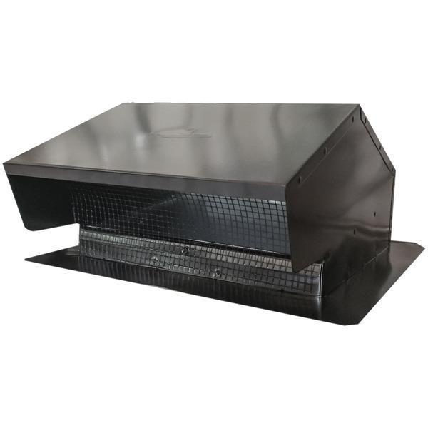 Black Metal Roof Vent Cap (6"-8" (3 1/4" x 10") Universal Flush)-Ducting Parts & Accessories-JadeMoghul Inc.