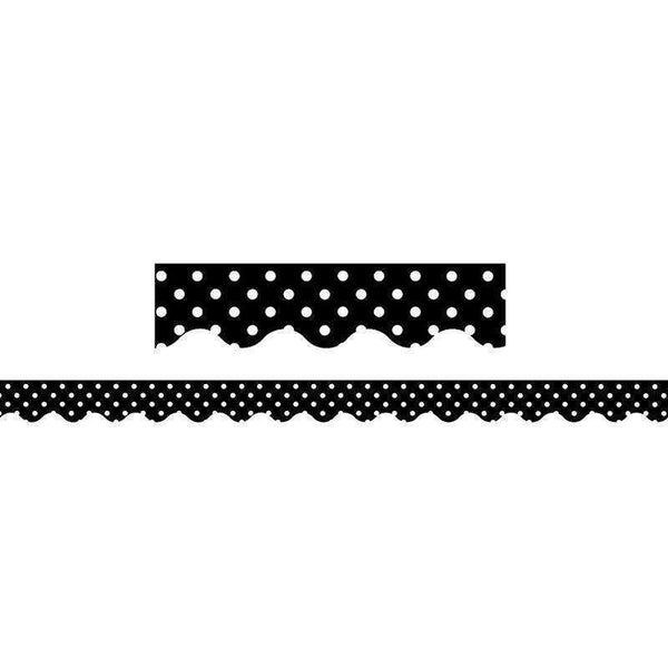 BLACK MINI POLKA DOTS BORDER TRIM-Learning Materials-JadeMoghul Inc.