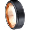 Black Wedding Rings For Her Black Pink Tungsten Carbide Step Ring