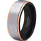 Platinum Rings For Men Black Platinum White Rose Pink Tungsten Carbide Step Ring