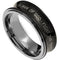 Platinum Rings For Men Black Platinum White Tungsten Carbide Concave Ring With Custom Engraving