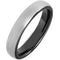 Platinum Rings For Men Black Platinum White Tungsten Carbide Dome Court Matt Satin Ring