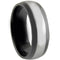 Platinum Rings For Men Black Platinum White Tungsten Carbide Dome Court Matt Shiny Ring