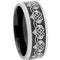 Platinum Rings For Men Black Platinum White Tungsten Carbide Heart Ring