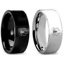 Men's Platinum Band Rings Black Platinum White Tungsten Carbide Spiderman Flat Ring