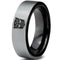 Platinum Rings For Men Black Platinum White Tungsten Carbide Transformer Flat Ring