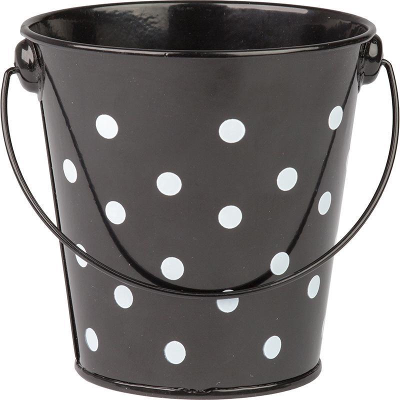 BLACK POLKA DOTS BUCKET-Learning Materials-JadeMoghul Inc.