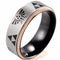Platinum Rings For Men Black Rose Pink Platinum White Tungsten Carbide Kingdom & Heart Step 