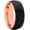 Black Rings For Women Black Rose Tungsten Carbide Dome Court Ring