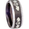 Silver Engagement Rings Black Silver White Tungsten Carbide  Superman Batman Ring