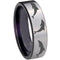 Silver Rings Black Silver White Tungsten Carbide Dolphin Flat Ring