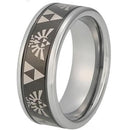 Silver Rings Black Silver White Tungsten Carbide Legend Of Zelda Ring