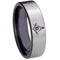 Silver Rings Black Silver White Tungsten Carbide Masonic Freemason Flat Ring