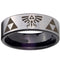 Silver Engagement Rings Black Silver White Tungsten Carbide Triforce Legend of Zelda 