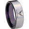 Silver Ring For Men Black Silver White Tungsten Carbide US Force Flat Ring