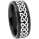 Black Wedding Rings For Men Black Tungsten Carbide Celtic Ring