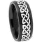 Black Wedding Rings For Men Black Tungsten Carbide Celtic Ring