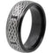 Black Wedding Rings For Men Black Tungsten Carbide Celtic Dome Ring