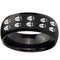 Black Wedding Rings For Men Black Tungsten Carbide Deer Track Ring