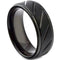 Black Ring Black Tungsten Carbide Diagonal Grooves Step Edges Ring