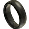 Black Ring Black Tungsten Carbide Dome Court Matt Shiny Ring
