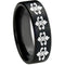 Black Tungsten Rings Black Tungsten Carbide Fleur De Lis Flat Ring