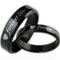 Black Wedding Rings For Men Black Tungsten Carbide Forever Love Ring