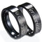 Black Wedding Rings For Men Black Tungsten Carbide His Crazy Her Weirdo Flat Ring