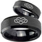 Men's Tungsten Wedding Rings Black Tungsten Carbide Infinity Heart Ring